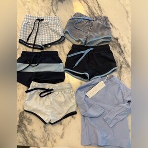 Minnow Swim Trunks Boardies Lot of 5 + New Rashguard 2T